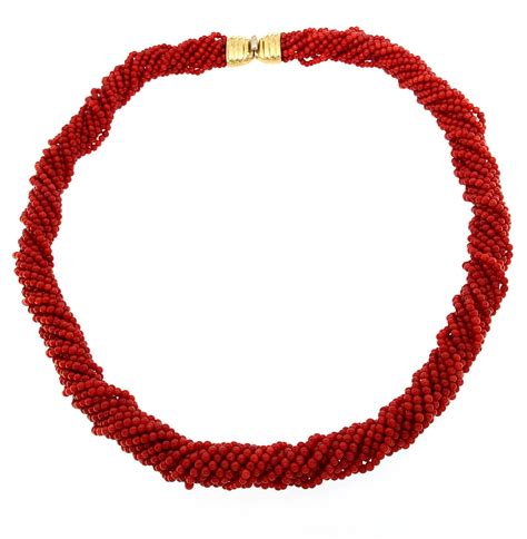 Collana Torchon Di Corallo Naturale Sardo Rosso Ametis Gioielli