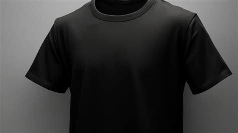 T Shirt Noir Vierge Avec Un Fond Blanc Pour Un Rendu 3d De Lespace De