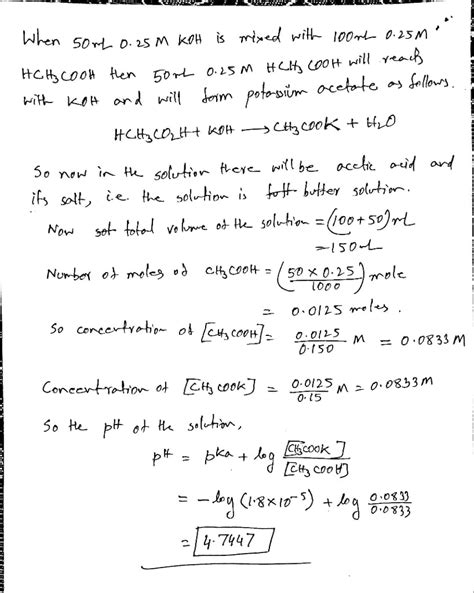 Solved Calculate The PH Of A Solution That Contains 100 ML Of 0 250 M