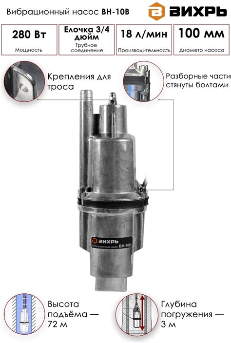 Купить Вибрационный насос ВИХРЬ ВН-10В 68/8/1 в кредит в Алматы – Kaspi ...