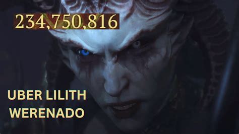 Diablo 4 Uber Lilith Kill Werenado Druid Season 1 YouTube