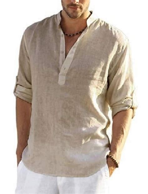 Mens Linen Tunic Shirt Online Bagtesh Fashion