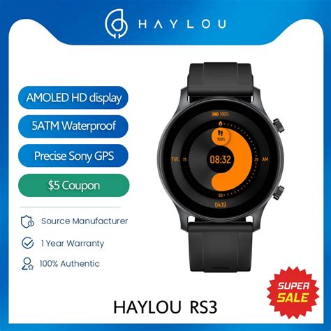 Haylou Reloj Inteligente Rs3 Para Hombre Accesorio De Pulsera Deportivo Resistente Al Agua