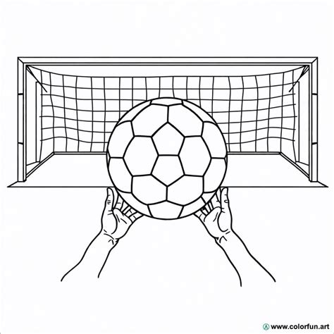 Dibujo para colorear del balón de balonmano Descargar o Imprimir de