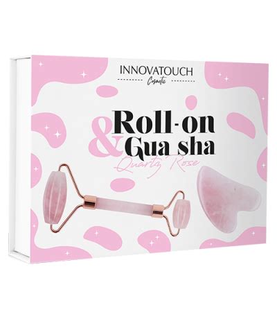 Roll On Gua Sha Quartz Rose Innovatouch Cosmetic