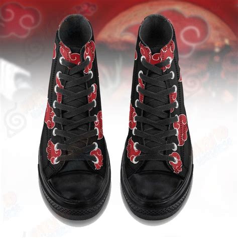 Naruto High Top Canvas Shoes Akatsuki Cloud Naruto Universe