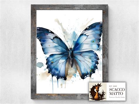 Blue Morpho Butterfly Watercolor Print, pick 1 Butterfly Watercolor ...