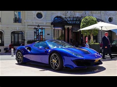 Supercars Monaco Ferrari Pista Pista Spider Driving In