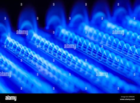 Propane Flame Inside Of Gas Boiler Furnace Stock Photo Alamy