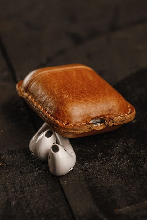 Personalized Leather Airpod Case. Monogrammed Airpod Cover. - Etsy