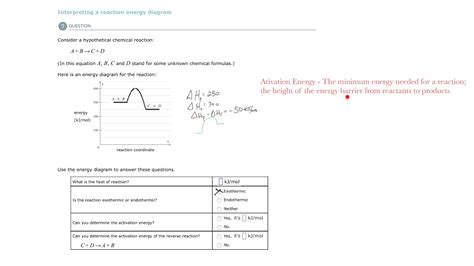 Aleks Interpreting A Reaction Energy Diagram Youtube