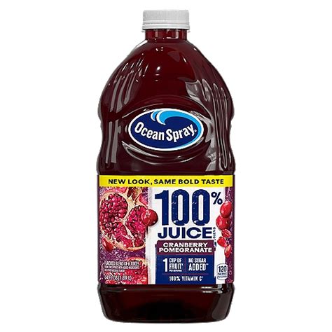 Ocean Spray No Sugar Added Cranberry Pomegranate Flavor 100 Juice 64 Fl Oz The Fresh Grocer