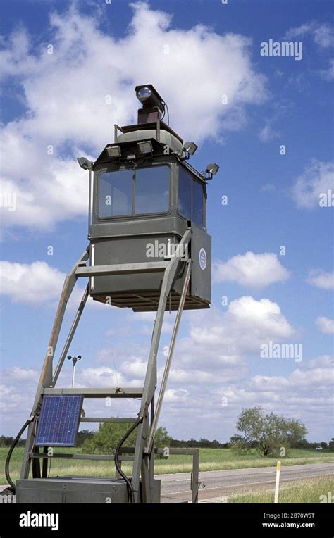 South Texas October 2002 Us Border Patrol Tower With Camera Mounted