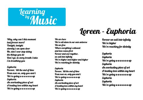 Loreen Euphoria Songs Euphoria Lyrics