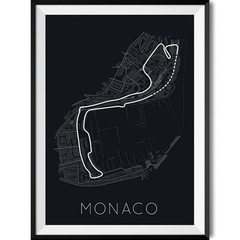 Circuit De Monaco Race F1 Track Art, Posters & Prints • Rear View Prints | Poster prints, Monaco ...