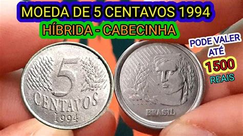 Moeda De Centavos H Brida Cabecinha Mula Cunho Trocado