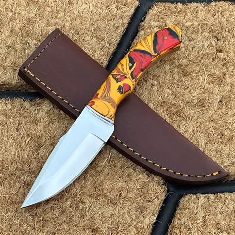 Ash HK753 Handmade Hunting Skinner Bushcraft Knife 440c Steel 8 Inches