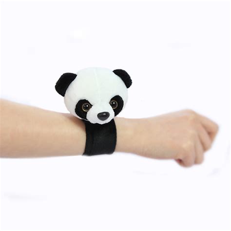 Panda Plush Wrist Hugger Panda Stuffed Animals Slap Bracelet