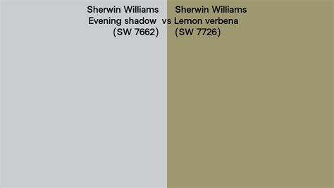 Sherwin Williams Evening Shadow Vs Lemon Verbena Side By Side Comparison