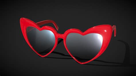 Heart Shaped Sunglasses Buy Royalty Free 3d Model By Karolina Renkiewicz Karolinarenkiewicz