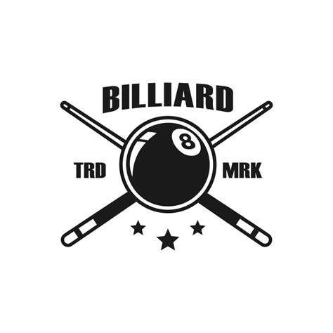 Billiards Logo Design Vector Sport Labels For Poolroom Billiards Club