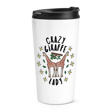 Verr Ckte Giraffe Damen Stars Reise Becher Tasse Lustiger Witz Tiere