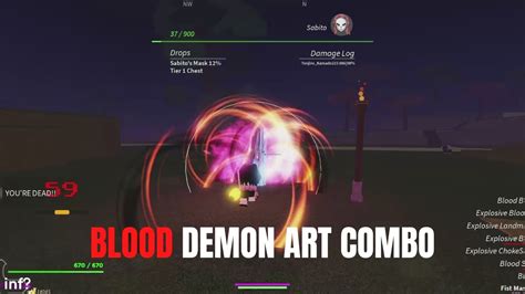 Project Slayers Blood Demon Art Combo Youtube