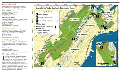 Thousand Islands National Park - Jones Creek Trails map by Parks Canada ...