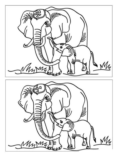 Spot The Difference Coloring Pages