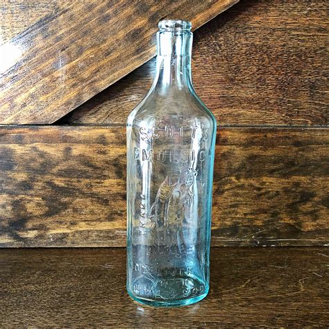 Antique Medicine Bottle Aqua Blue Bottle Scott S Etsy Antique Medicine Bottles Blue Bottle