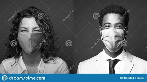 Beautiful People Wearing A Mouth Mask Stock Photo Image Of Sick