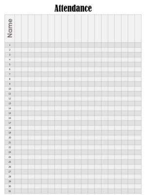 FREE Attendance Sheet Template | Word, PDF, Excel & Image