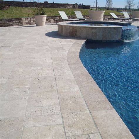 Ivory French Pattern Travertine Paver Lw Stone