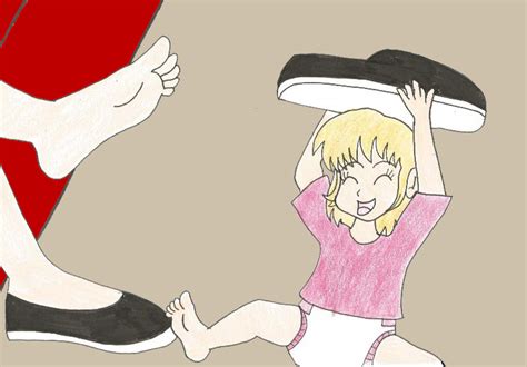 Meg Pulls Off Melissas Shoe By Animedino1 On Deviantart