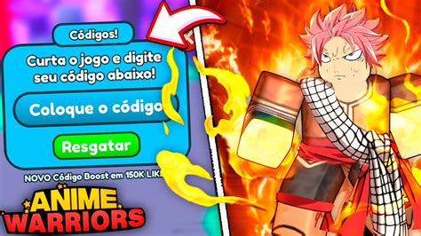 Todos Os C Digos Funcionando No A Anime Warriors Simulador De