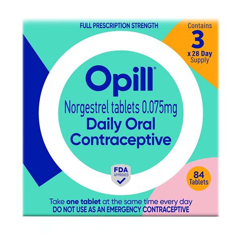 Opill Daily Oral Contraceptive Norgestrel Tablets 0 075 Mg Shop