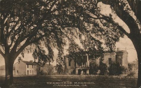 Hermitage Mansion Savannah Ga Postcard