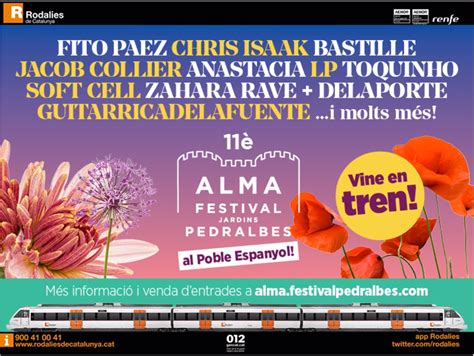 Renfe Ser El Tren Oficial Del Festival Alma Jardins De Pedralbes