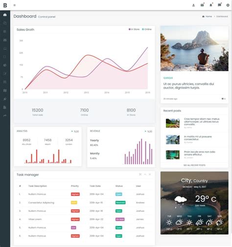 Dashboard Templates UI Bootstrap Admin Web App Templates - Bonito Pro