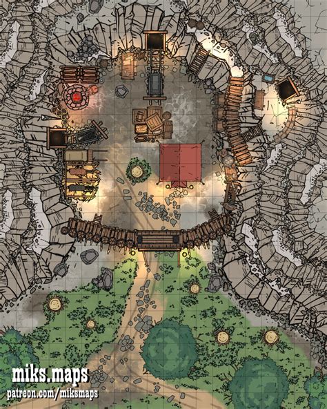 Mine Entrance [20x25] Battlemaps Fantasy City Map Fantasy Rpg Games