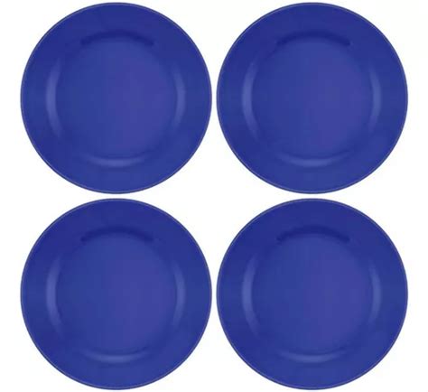 Juego De Platos Planos Donna Blue Oxford Ceramic St Line De Cm