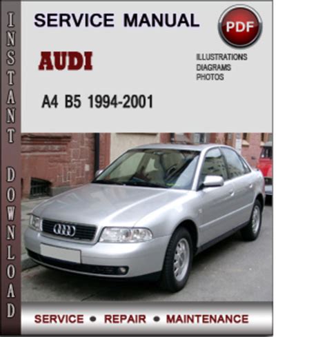 Audi A4 B5 1994 2001 Factory Service Repair Manual Pdf Tradebit