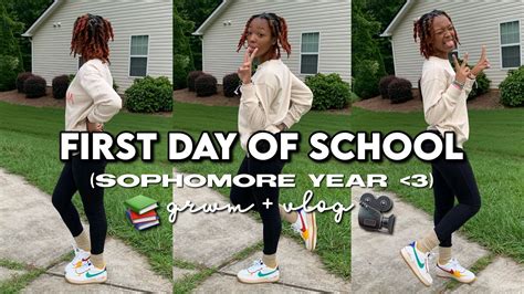 Grwm Vlog First Day Of School Sophomore Year Youtube