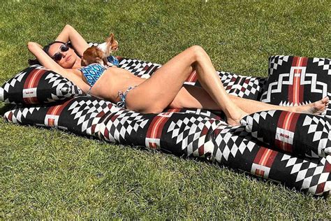 Demi Moore Poses With Pup In Bright Bikini For Fourth Of July