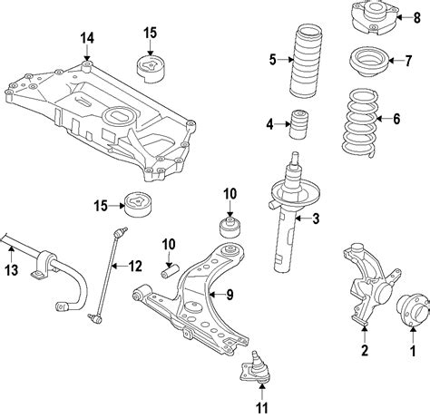 2013 Volkswagen Passat Sel Premium Sedan 3 6l V6 A T Insulator Suspension Mount Crossmember