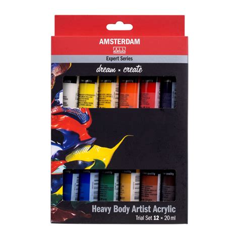 Farby akrylowe Expert w tubkach Amsterdam 12 kolorów x 20 ml