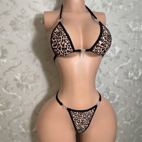 Cheetah Print Bikini Etsy