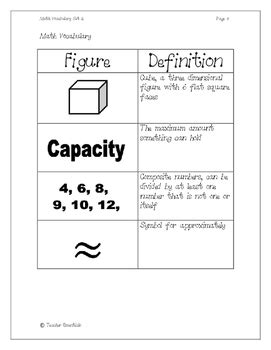 Math Vocabulary Flashcards Set 2 by Simply Teach Sew Grow | TpT