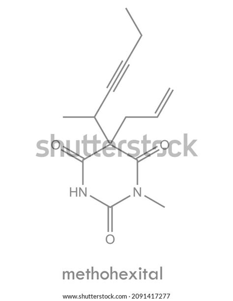 Methohexital Structure Anaesthetic Drug Molecule Chemical Stock Vector ...