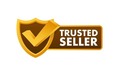 Trusted Seller Label Marketplace Is Trustworthy Vector Stock